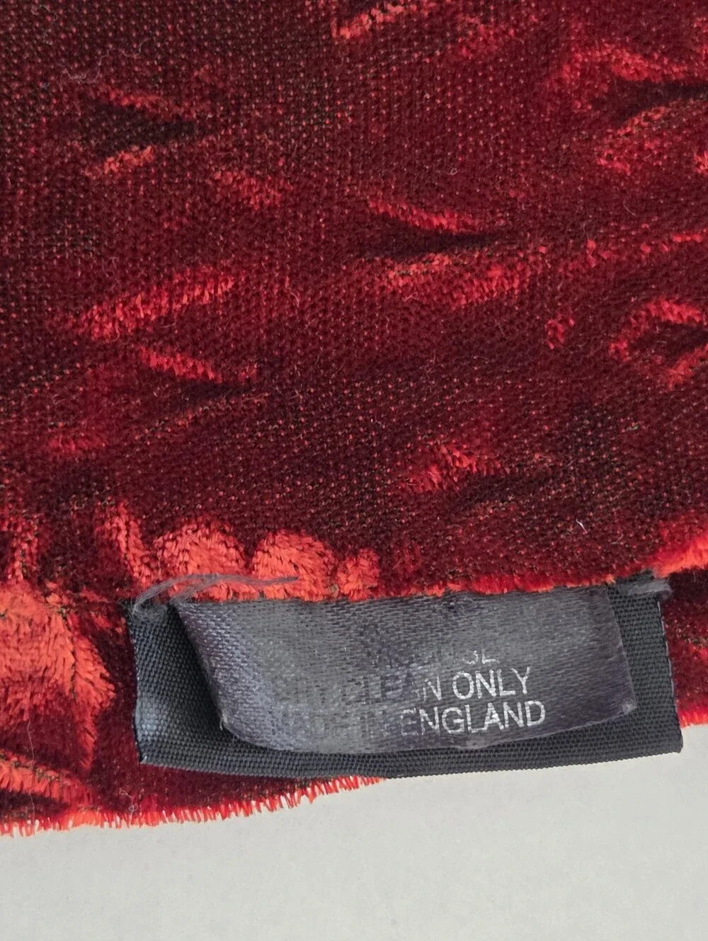 Vintage Gordana Devoré Burnout Silk Velvet Scarf Harrods London Made in England